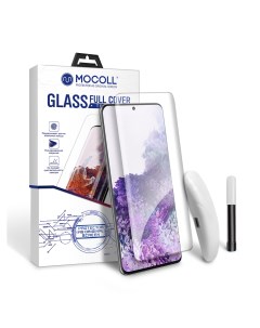 Защитное стекло полноразмерное 3D с УФ клеем для Samsung S20 Ultra серия Platinum Mocoll