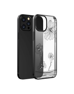 Чехол Crystal Flora Case для iPhone 13 Pro Max Black Devia