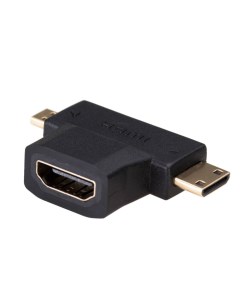 Переходник Mini HDMI Male HDMI f Micro HDMI m Mini HDMI m Nobrand