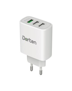 Сетевое зарядное устройство 3 USB Smart ID Quick Charger 30W 2 4A White Dorten
