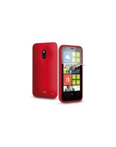 Чехол защитная пленка для Nokia Lumia 620 AERO без рисунка красный Sbs