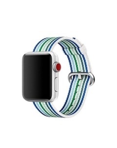 Ремешок для Apple Watch 38 mm Woven Nylon бело голубой Alpen
