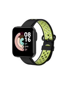 Ремешок Hypo для умных смарт часов Xiaomi Mi Watch Lite черно зеленый Mypads