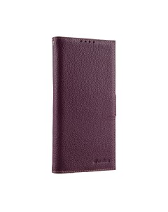 Кожаный чехол книжка Wallet Book Type для Samsung Galaxy S22 Ultra сиреневый Melkco