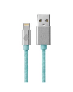 Кабель USB USB A Lightning 1 м голубой Ubear