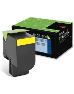 Картридж для лазерного принтера 80C8HY0 Yellow оригинальный Lexmark