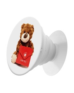 Пластмассовый держатель для телефона Попсокет Медвежонок тебя любит Krutoff