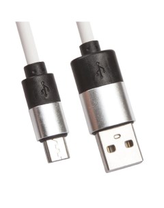 USB кабель LP Micro USB круглый soft touch металлические разъемы белый европакет Liberty project