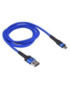 Кабель USB A microUSB Envy 1 2m нейлон blue Tfn