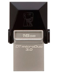 USB флешка DataTraveler microDuo 16GB Grey Black DTDUO3 16GB Kingston