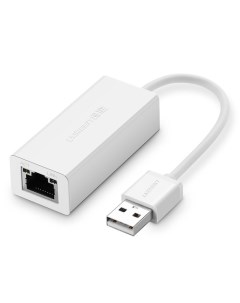 Адаптер сетевой CR110 20253 USB 2 0 10 100Mbps Ethernet Adapter белый Ugreen