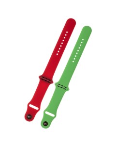 Ремешок 2 шт для смарт часов Apple Watch 38мм 40мм 41мм зеленый малиновый Zibelino