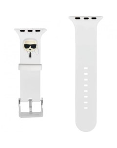 Ремешок Silicone Karl head для Apple Watch 41 40 38 мм Белый Karl lagerfeld