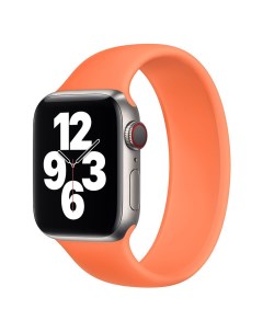 Силиконовый ремешок для смарт часов Watch 42 44 мм размер S оранжевый Nobrand