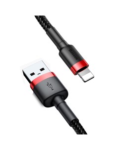 Кабель Cafule USB Lightning 2A 3м Black Red CALKLF R91 Baseus