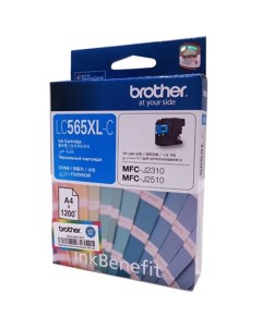 Картридж для струйного принтера LC 565XL C голубой оригинал Brother