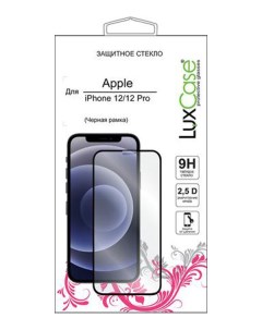 Защитное стекло 2 5D Full Glue для Apple iPhone 12 12 Pro Black Luxcase