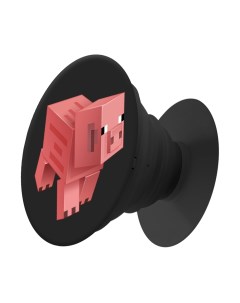 Пластмассовый держатель для телефона Попсокет Minecraft Свинка Krutoff