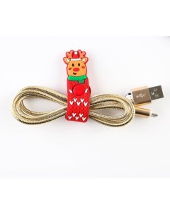 Набор держатель для провода кабель micro USB Чудес в Новом году 1А 1м Like me