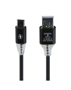 USB кабель LP для Apple Lightning 8 pin Змея LED TPE черный блистер Liberty project