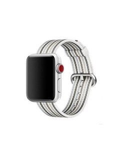 Ремешок для Apple Watch 38 mm Woven Nylon бело серый Alpen