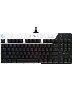 Проводная игровая клавиатура K DA Keyboard Pro белый черный 1470821 Logitech