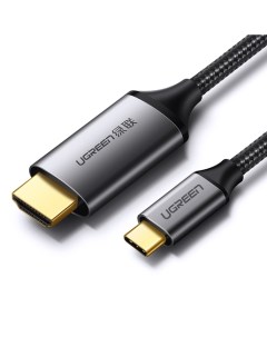Кабель MM142 50570 USB C to HDMI Cable Aluminum Shell 1 5м серый Ugreen