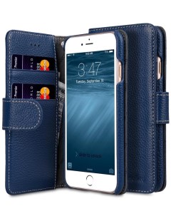 Чехол для Apple iPhone 7 8 Wallet Book Type Dark Blue Melkco