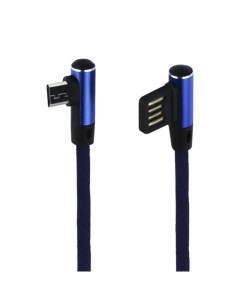 USB кабель LP Micro USB оплетка Т порт 1м синий европакет Liberty project