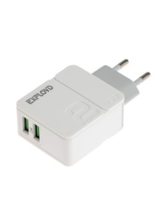 Сетевое зарядное устройство EX Z 1431 2 USB 2 4 А белый Exployd