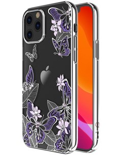 Чехол Butterfly для iPhone 12 Pro Max Фиолетовый Серебристый 6959003590046 Kingxbar