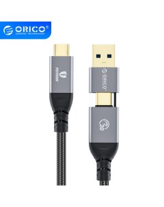 USB Кабель Typce C на Type C с переходником на USB A черный ACC20 05 BK BP Orico