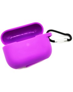 Чехол для Apple AirPods Pro силиконовый с карабином фиолетовый Aks-guard