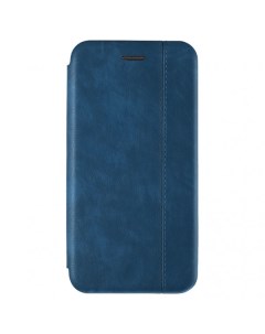 Кожаный чехол книжка 2 для Samsung Galaxy J6 2018 Темно синий Open color