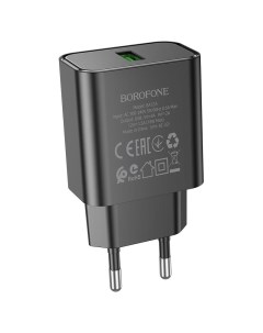 Сетевое зарядное устройство c USB BA72A QC3 0 18W черное Borofone