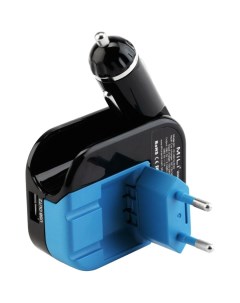 Сетевое зарядное устройство Power Charger HC U20 2 1 USB 1 A black Mili