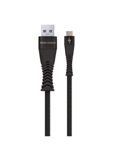 Дата кабель Smart USB 3 0A для micro USB K41Sm нейлон 1м Black More choice