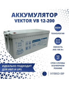 Аккумулятор для ИБП Vektor VB 12 100 100 А ч 12 В Vektor energy