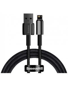 Кабель Tungsten Gold Fast Charging Data Cable USB Lightning 2m CALWJ A01 Black Baseus