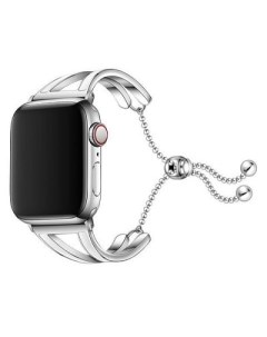 Ремешок Apple Watch 38 mm V Lady белый с серебристым Unknown