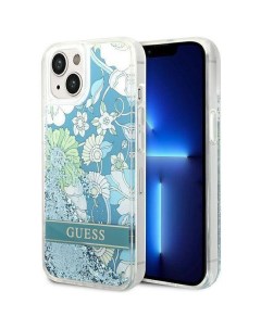 Чехол CG Mobile Liquid Glitter Flower Hard для iPhone 14 Зеленый GUHCP14SLFLSN Guess