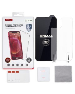 Защитное стекло для Iphone 14 Plus 3D Черное Усиленное Пленка Назад Anmac