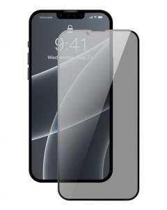Приватное Стекло Full Glass Anti spy 0 3 мм для iPhone 13 13 Pro с черной рамкой Baseus
