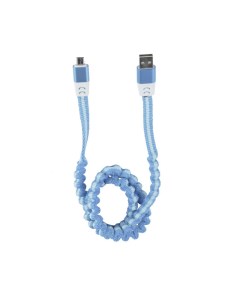 USB кабель LP Micro USB Тянучка 0 75 1 2м голубой блистер Liberty project