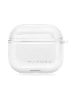 Силиконовый чехол для наушников Apple AirPods 3 Clar Max Clear с карабином Viva madrid