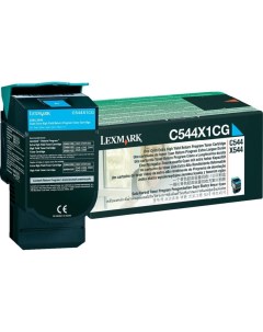 Тонер картридж для лазерного принтера C544X1CG голубой оригинальный Lexmark