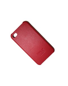 Чехол Iphone 4 4s задняя крышка натуральная кожа Slide Case красный Hoco