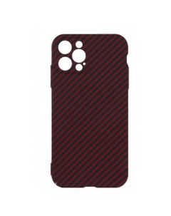 Чехол Iphone 12 Pro Carbon Matte красный Luxó