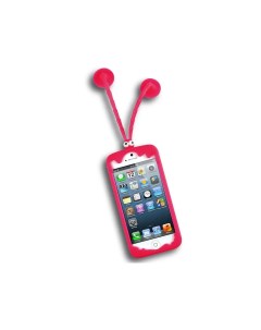 Чехол для Iphone 5 малиновый усики с присоской Sbs
