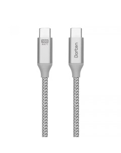 Кабель USB C to USB C PD Charging Cable Tetron Series 2 м Silver Dorten